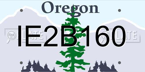 IE2B160 Oregon License Plate