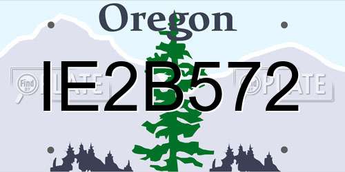 IE2B572 Oregon License Plate