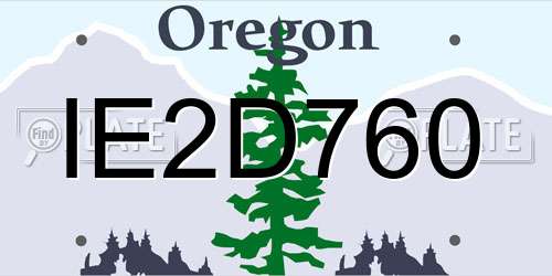 IE2D760 Oregon License Plate