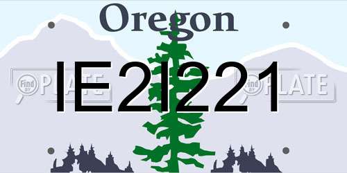 IE2I221 Oregon License Plate
