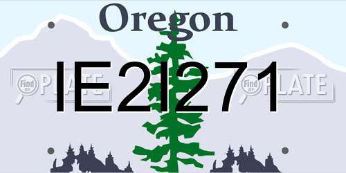 IE2I271 Oregon License Plate