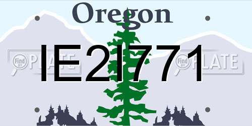 IE2I771 Oregon License Plate