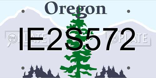 IE2S572 Oregon License Plate