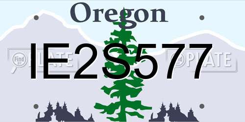 IE2S577 Oregon License Plate