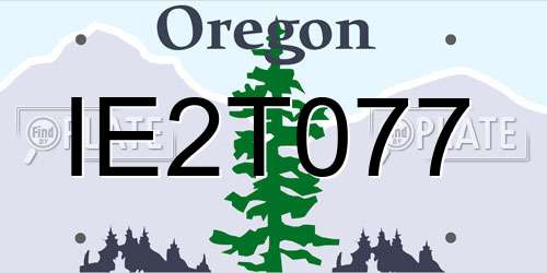 IE2T077 Oregon License Plate