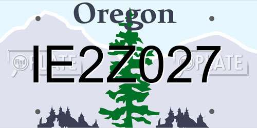 IE2Z027 Oregon License Plate