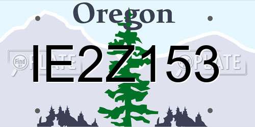 IE2Z153 Oregon License Plate