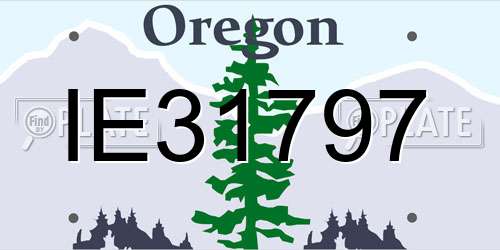 IE31797 Oregon License Plate