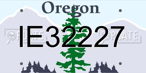 IE32227 Oregon License Plate