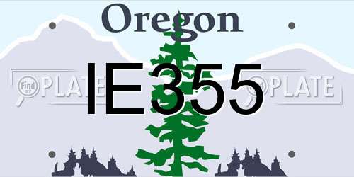 IE355 Oregon License Plate
