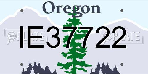 IE37722 Oregon License Plate