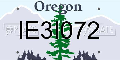 IE3I072 Oregon License Plate