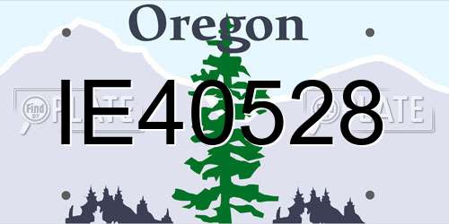 IE40528 Oregon License Plate