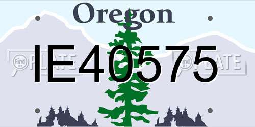 IE40575 Oregon License Plate