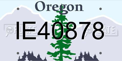 IE40878 Oregon License Plate