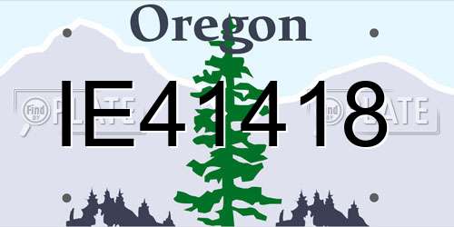 IE41418 Oregon License Plate
