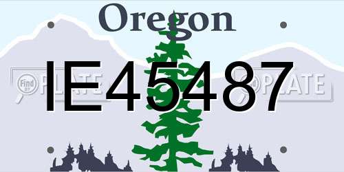 IE45487 Oregon License Plate