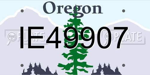 IE49907 Oregon License Plate
