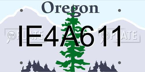 IE4A611 Oregon License Plate