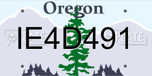IE4D491 Oregon License Plate
