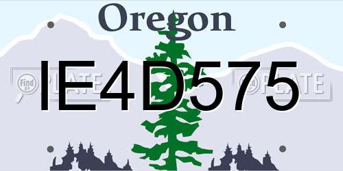 IE4D575 Oregon License Plate