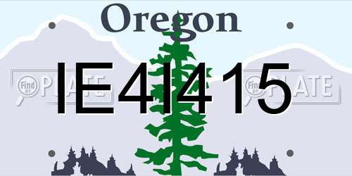 IE4I415 Oregon License Plate
