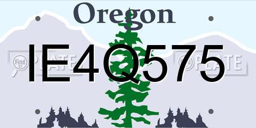 IE4Q575 Oregon License Plate