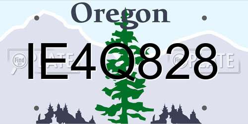 IE4Q828 Oregon License Plate