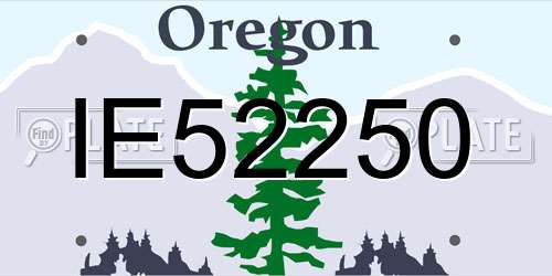 IE52250 Oregon License Plate