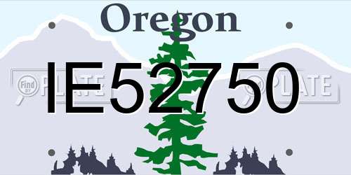 IE52750 Oregon License Plate