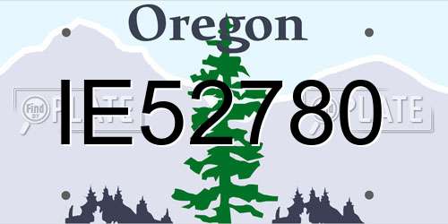 IE52780 Oregon License Plate