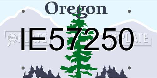 IE57250 Oregon License Plate