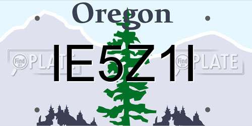 IE5Z1I Oregon License Plate