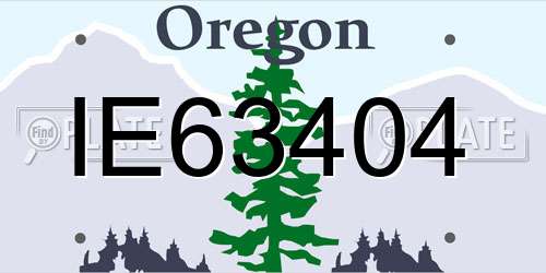 IE63404 Oregon License Plate