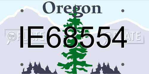 IE68554 Oregon License Plate