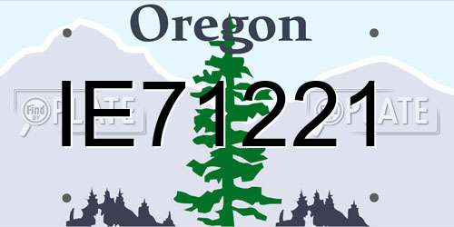 IE71221 Oregon License Plate