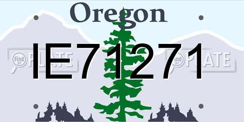 IE71271 Oregon License Plate