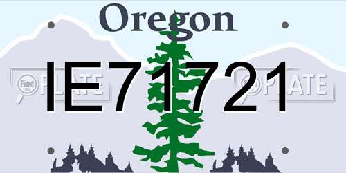 IE71721 Oregon License Plate