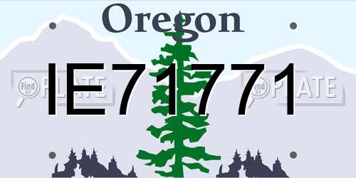 IE71771 Oregon License Plate