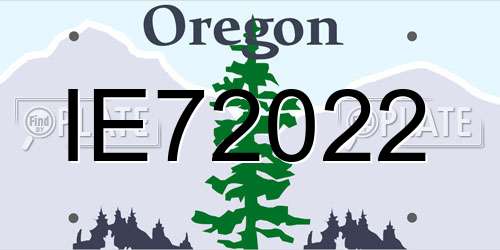 IE72022 Oregon License Plate
