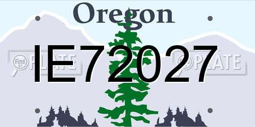 IE72027 Oregon License Plate