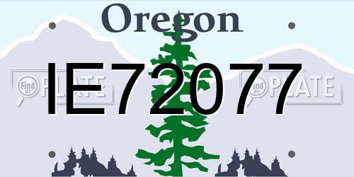 IE72077 Oregon License Plate