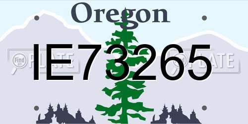 IE73265 Oregon License Plate