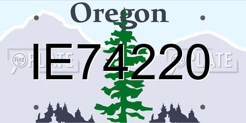 IE74220 Oregon License Plate