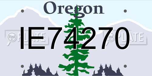 IE74270 Oregon License Plate