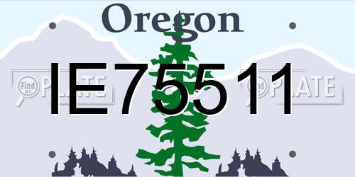 IE75511 Oregon License Plate
