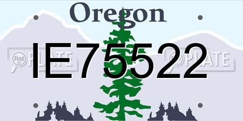 IE75522 Oregon License Plate