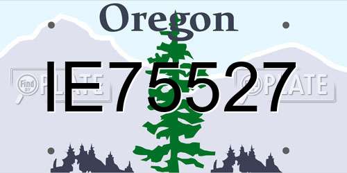 IE75527 Oregon License Plate