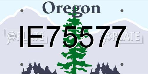 IE75577 Oregon License Plate