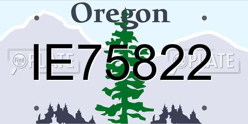 IE75822 Oregon License Plate